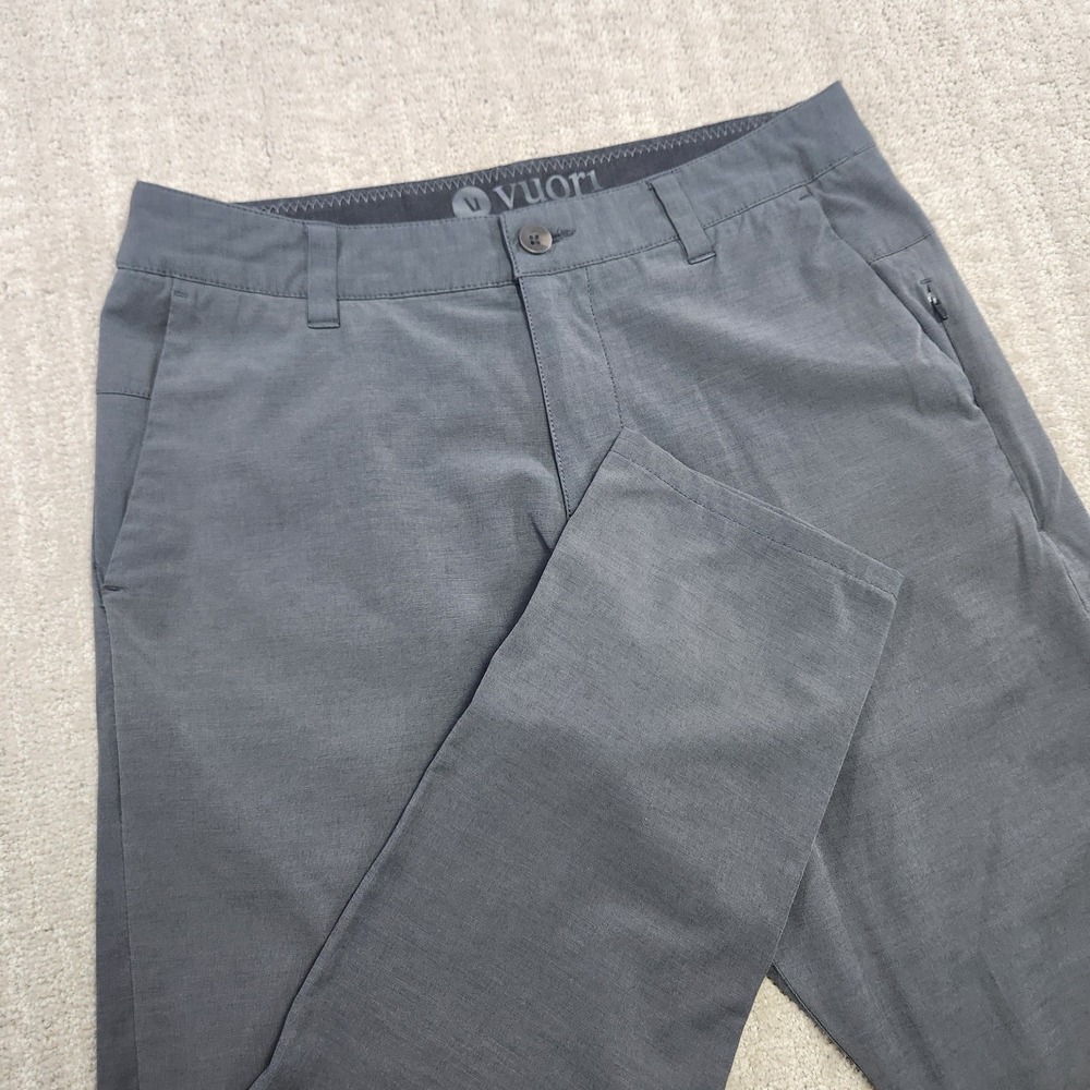 Vuori Aim Pants Men 30x29 Gray Performance Chino Stretch Golf‎ Athleisure V431